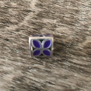 Purple Flower Design Pandora Charm